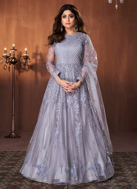 Gray Colour Aashirwad Raabta 9155 Heavy Wedding Wear Designer Salwar Kameez Collection 9156